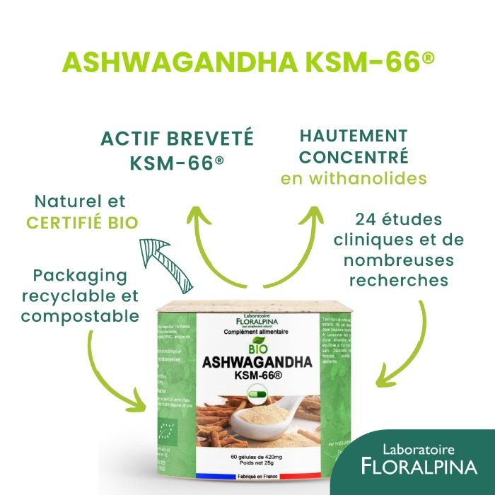 Zoom sur notre Ashwagandha BIO labellisé KSM-66®