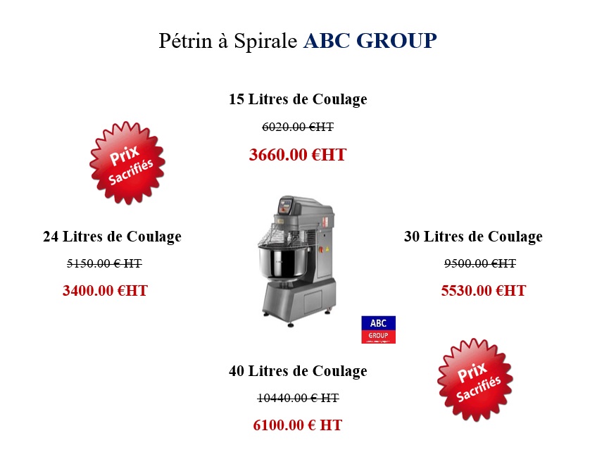 Pétrin à spirale ABC Group